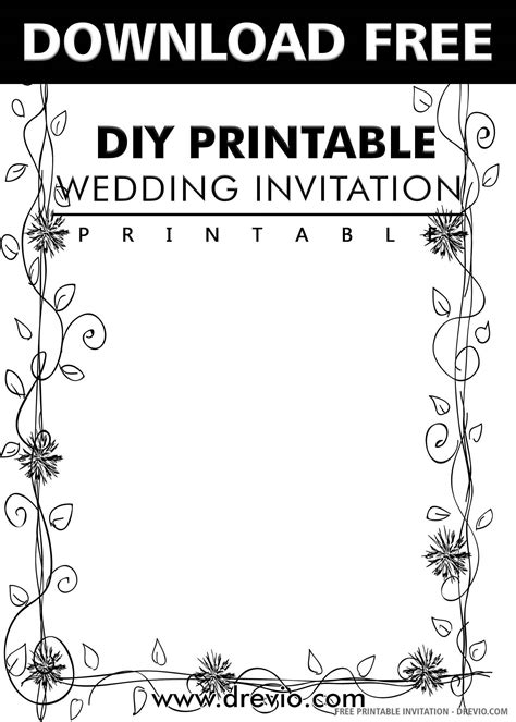 free diy wedding invitations printables.